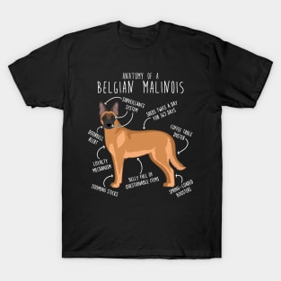 Belgian Malinois Dog Anatomy T-Shirt